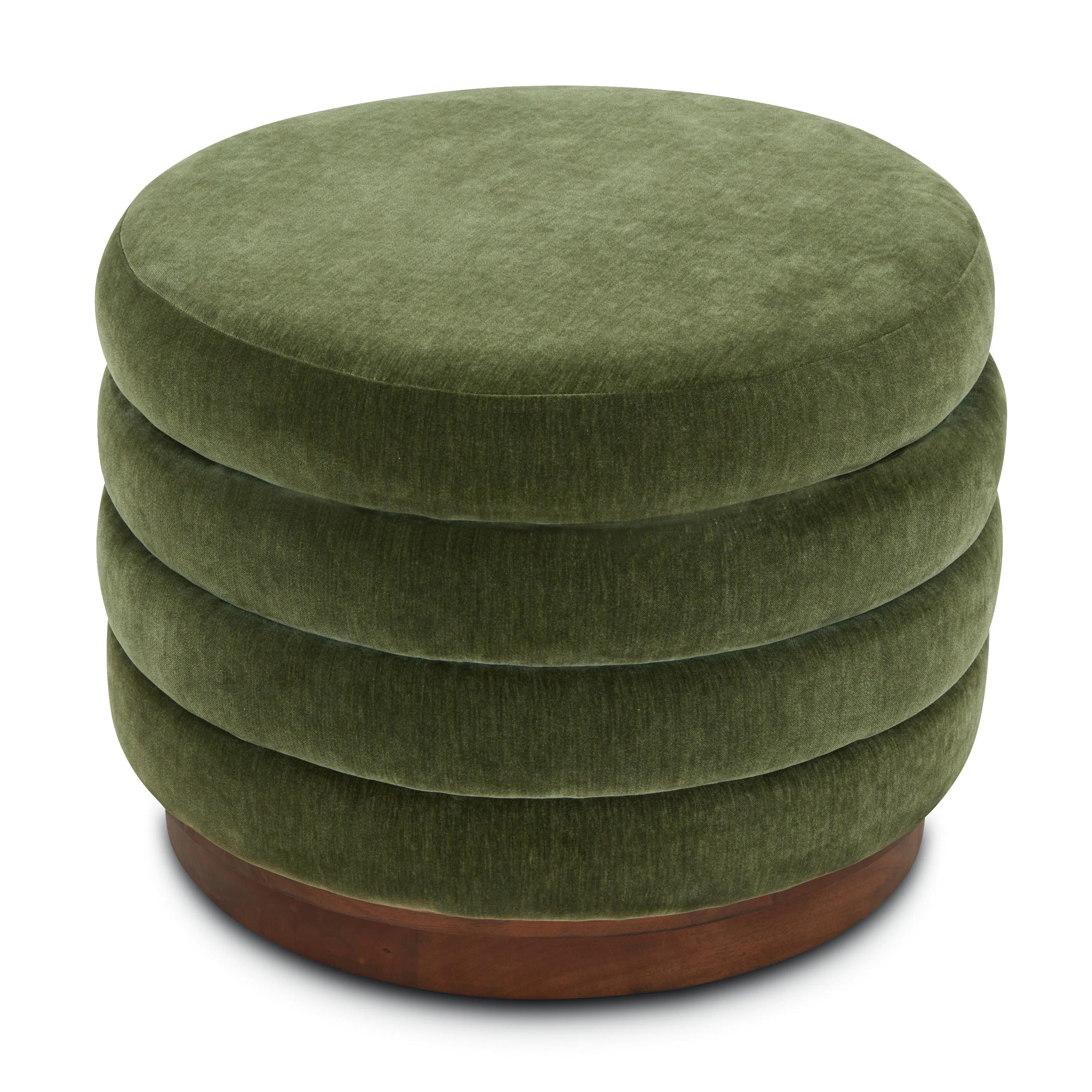 Lavenia Velvet Storage Ottoman In Sagano Green | Wayfair North America