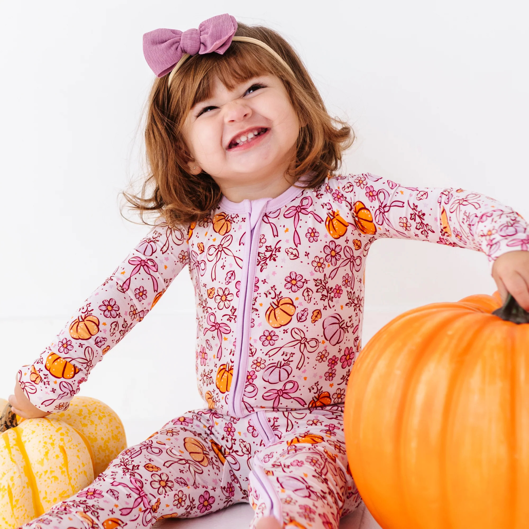 Fall Truck Pumpkin Pajamas | Soft Bamboo Autumn Sleepwear | Kiki + Lulu | Kiki + Lulu
