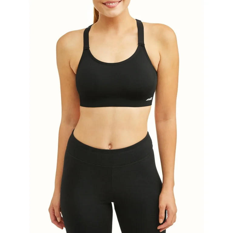 Avia Womens Seamless Moisture Wicking Keyhole Sports Bra, Style AV18198 - Walmart.com | Walmart (US)