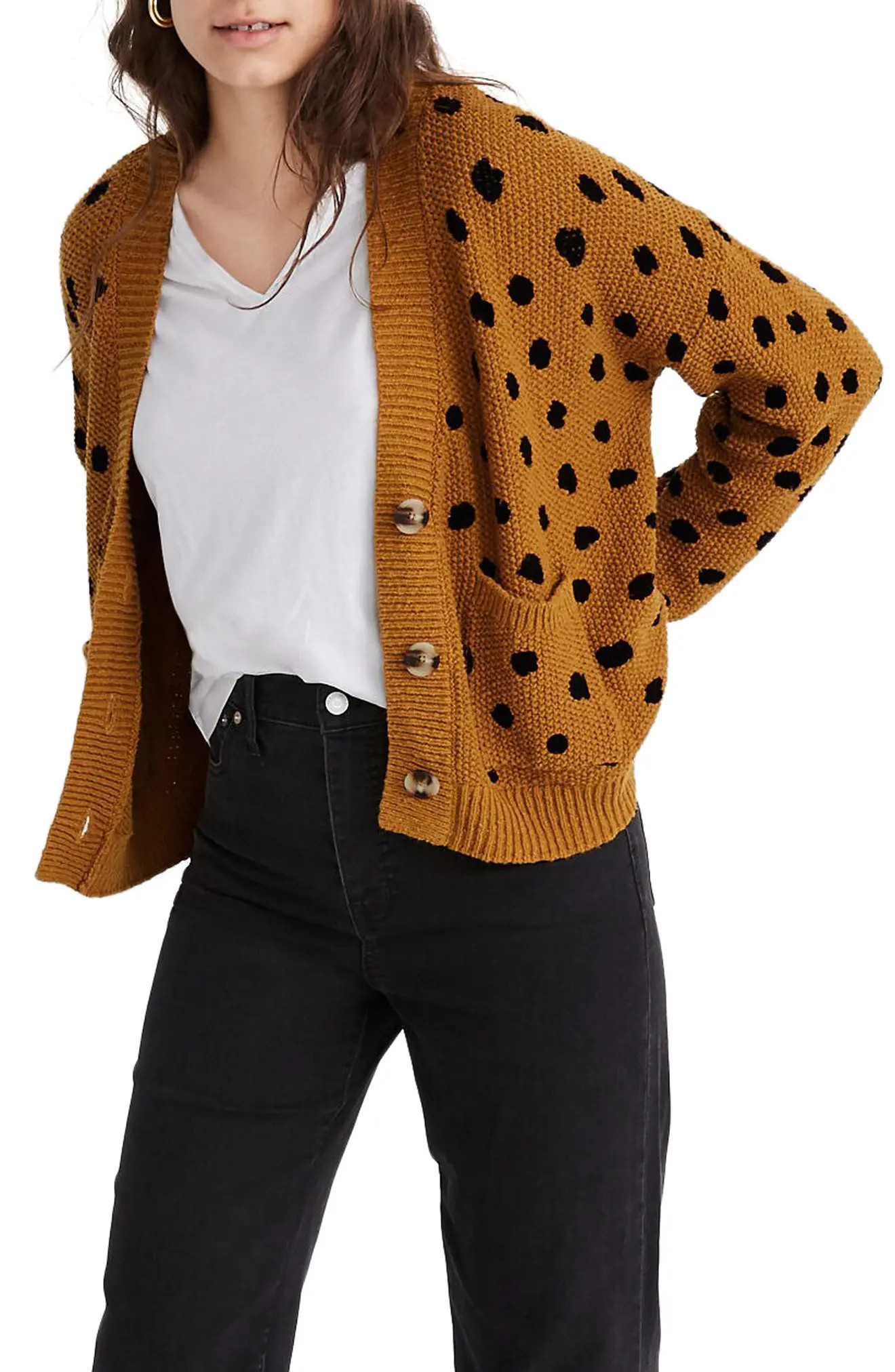 Women's Madewell Hillview Cardigan Sweater, Size X-Small - Yellow | Nordstrom