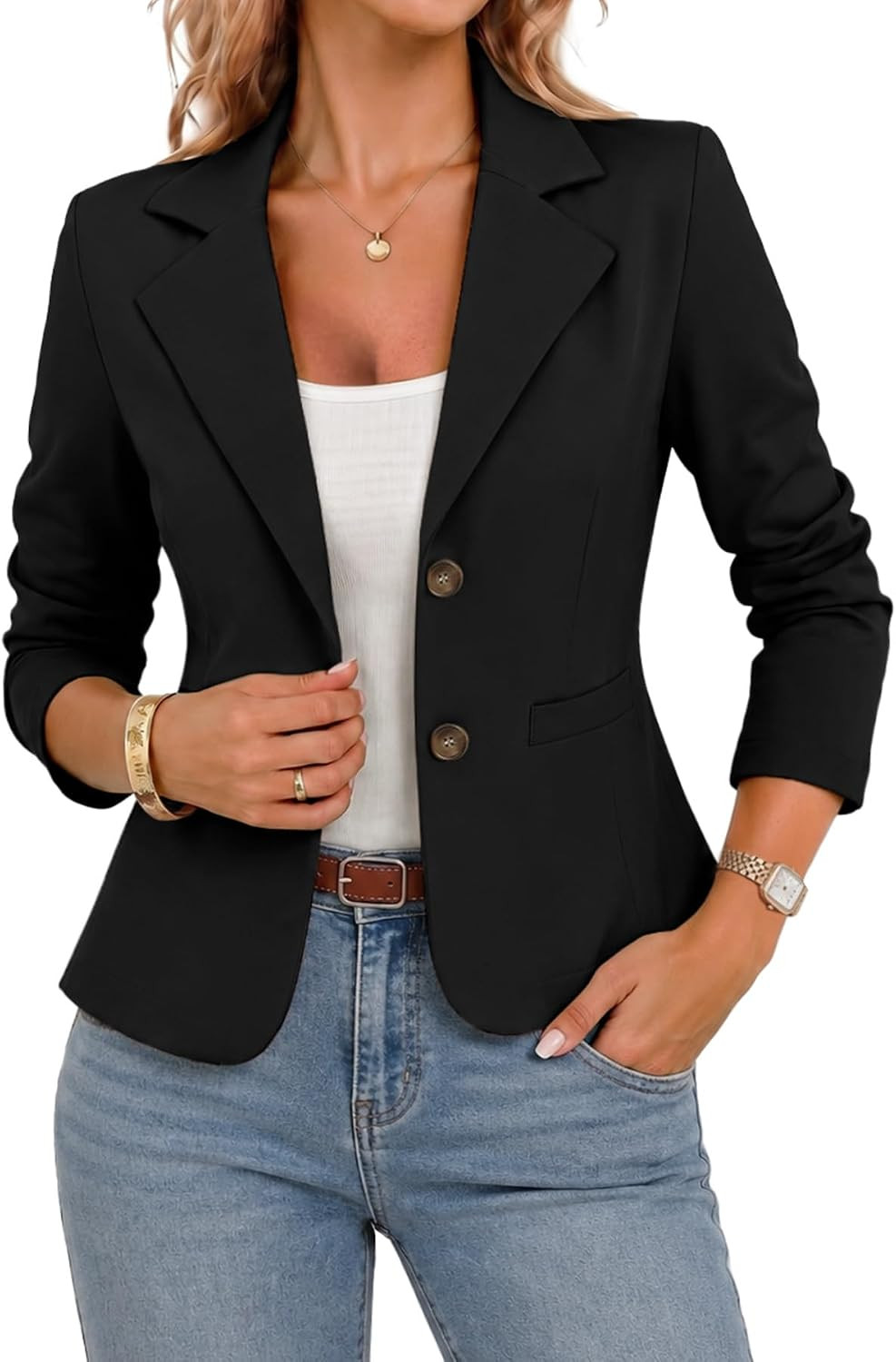 ELLEVEN Stretch Knit Blazers for Women Business Casual | Amazon (US)