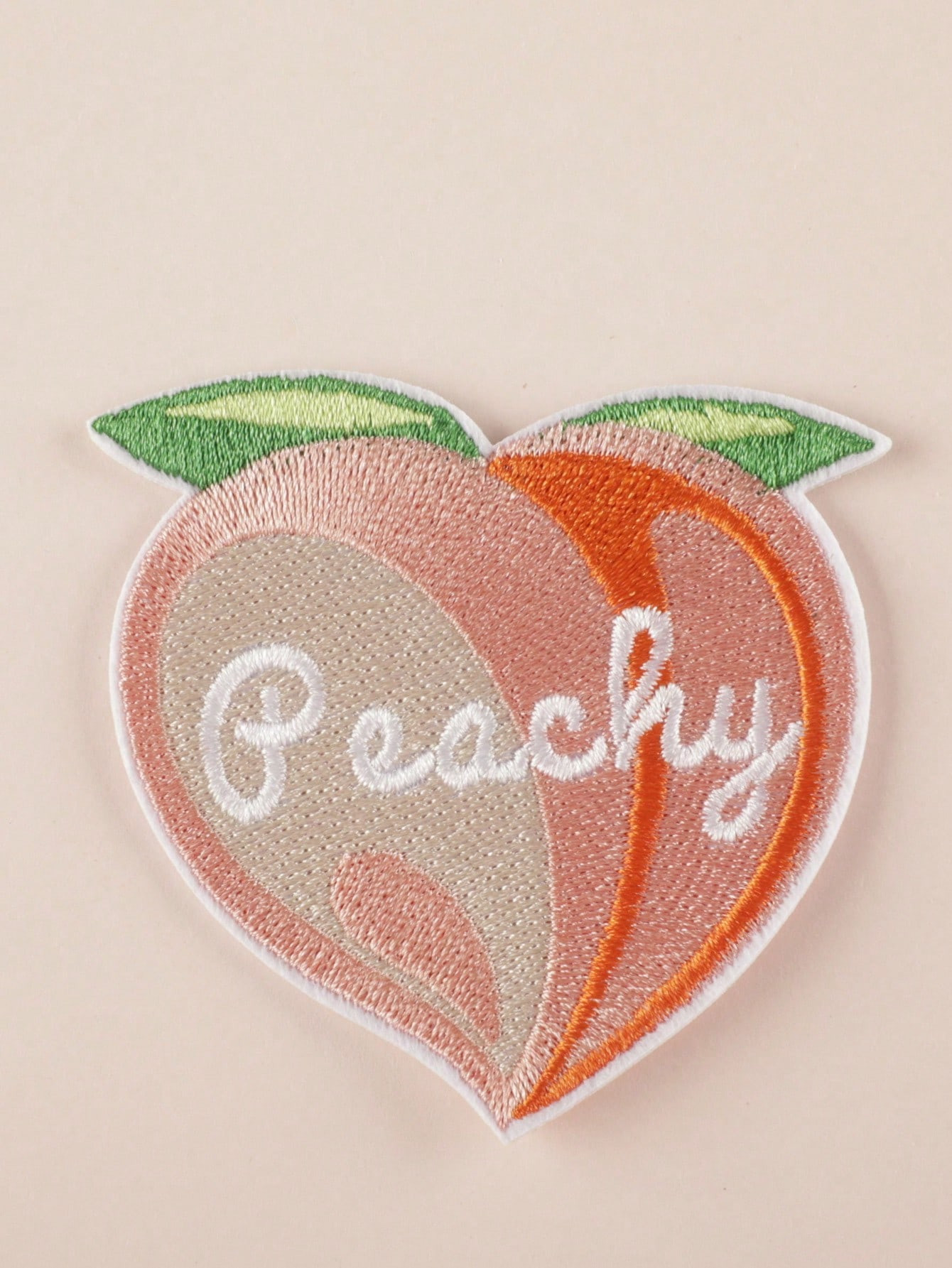 1pc English Peach Embroidered Fabric Patch For DIY Clothes, Pants, Hats, Bags, Shoes, Phone Cases... | SHEIN