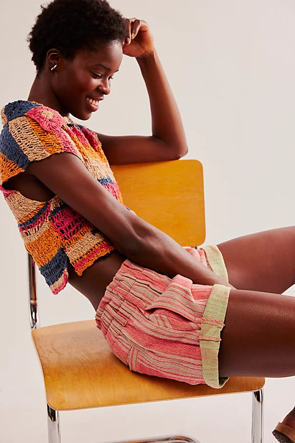 Solar Flare Baja Striped Shorts | Free People (Global - UK&FR Excluded)