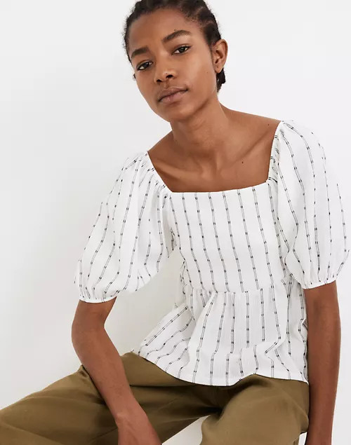 Puff-Sleeve Empire Top | Madewell