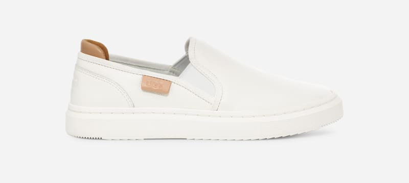 UGG® Women's Alameda Slip On Leather Sneakers in Bright White, Size 5.5 | UGG (US)