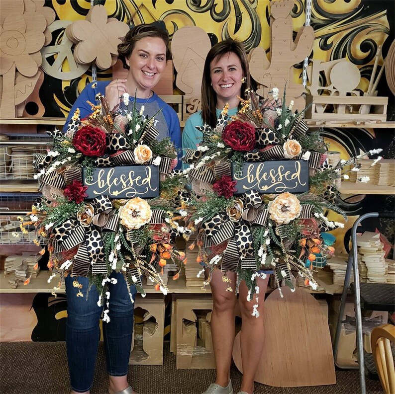 Fall Cheetah Wreath Year Round Wreath Halloween Wreath Faux - Etsy | Etsy (US)