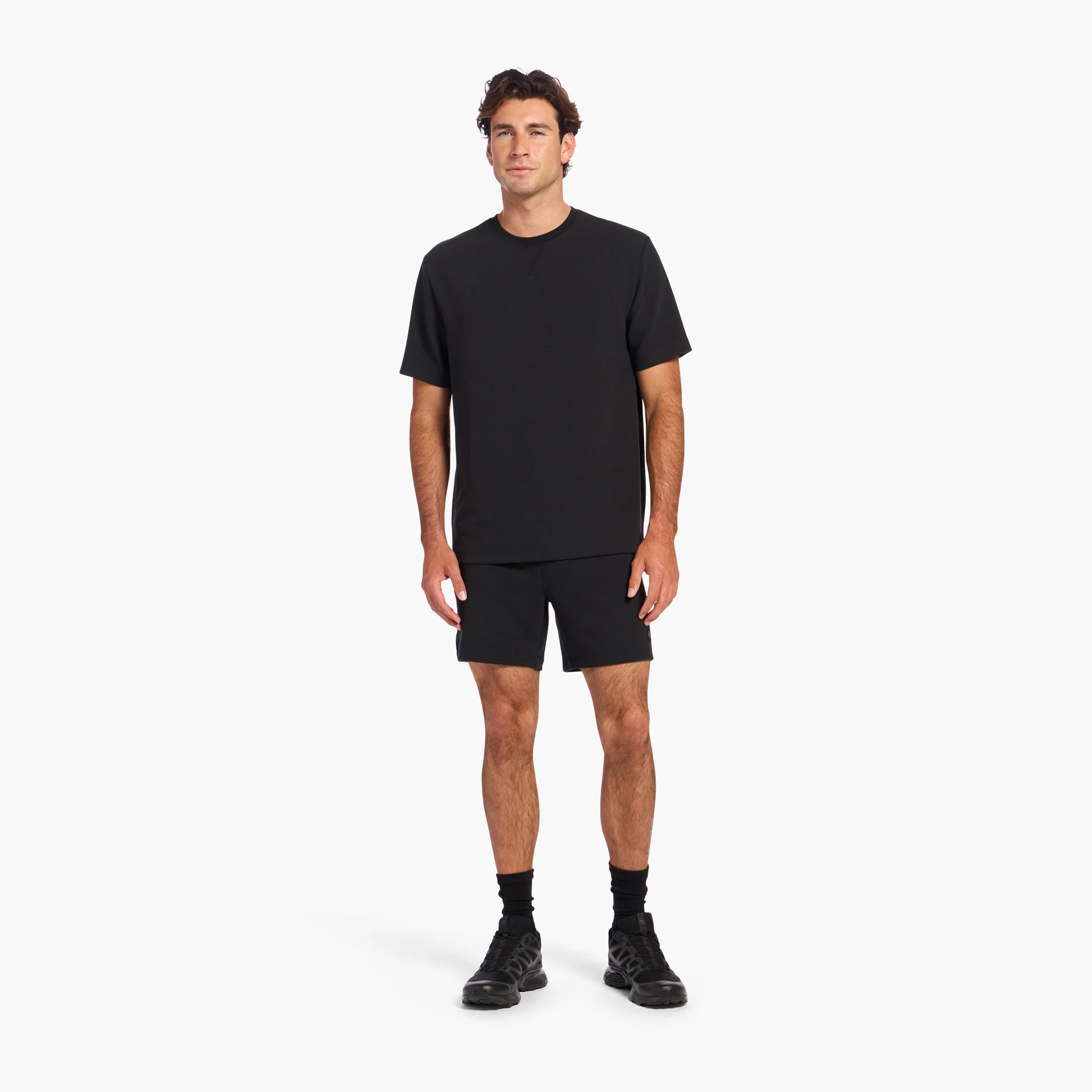 Men's Performance Waffle Short | Black | Nuuds US