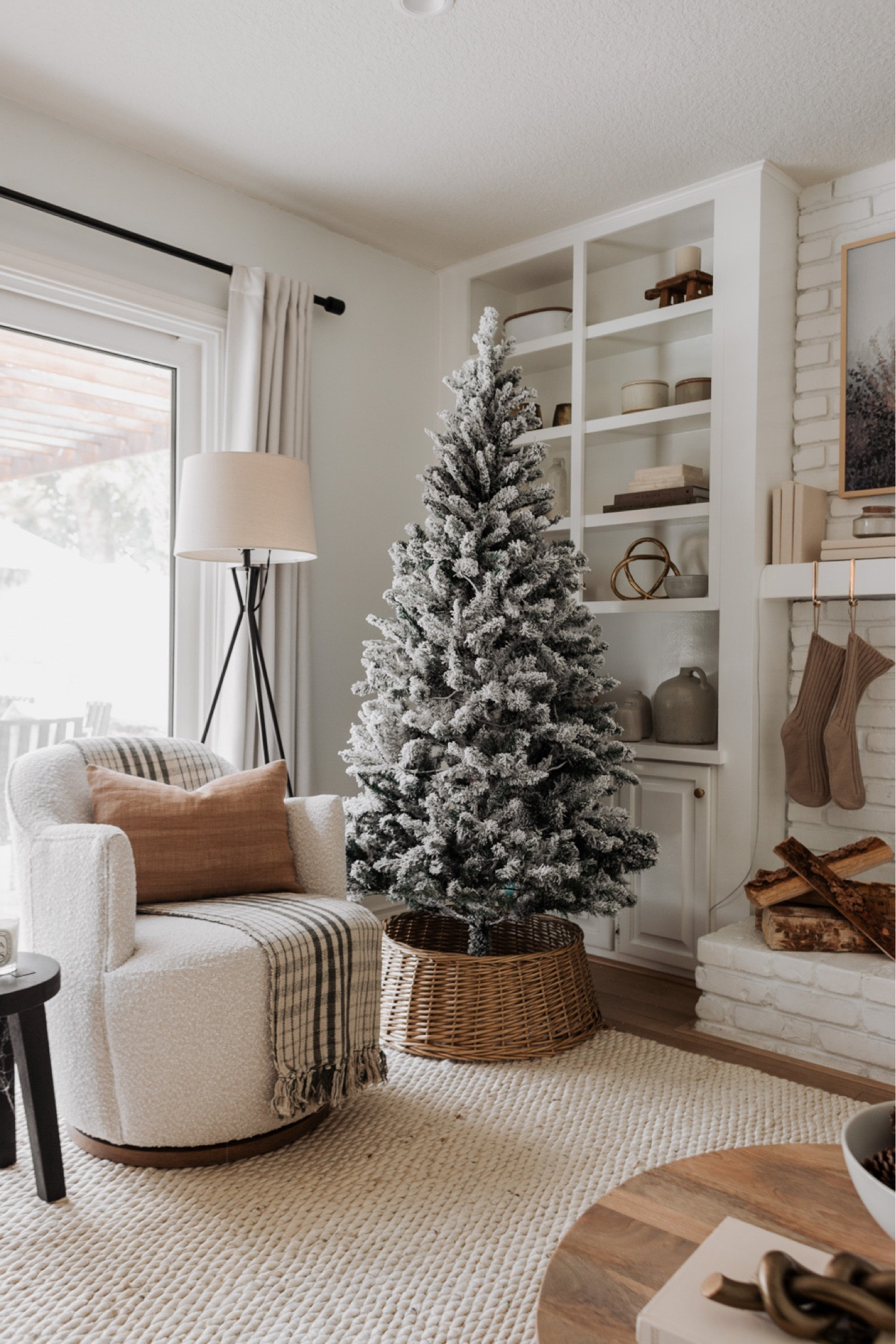 This flocked tree is only $79! This is the 6.5’. Also linking the 7.5’ 

#LTKhome #LTKunder100 #LTKSeasonal