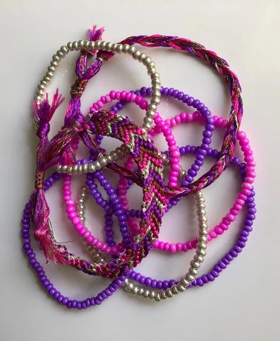 Cosmopolitan, beaded bracelets, handmade, boho, colorful, bracelet stack | Etsy (US)