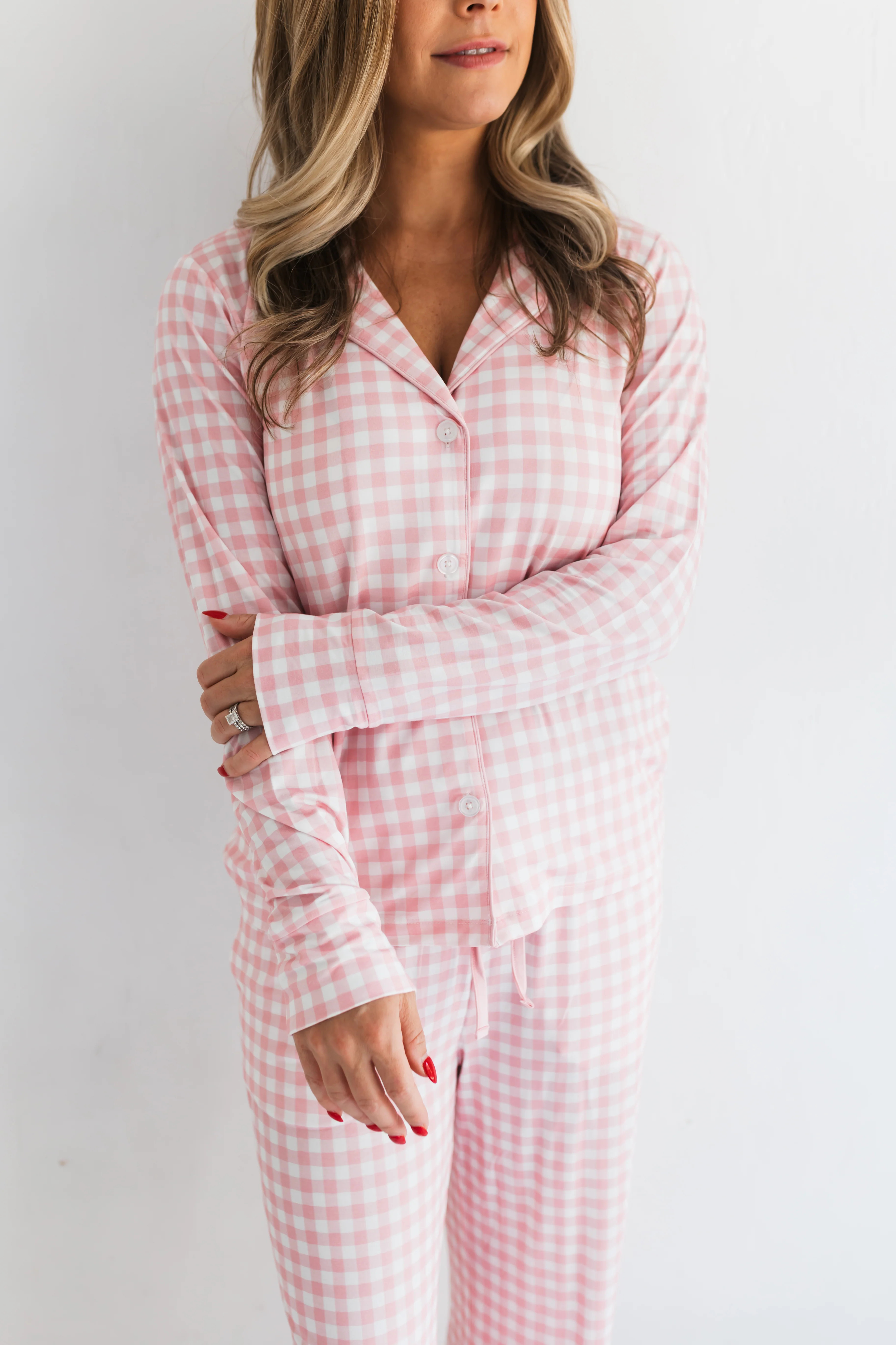 Blush Gingham Women's Set | In My Jammers