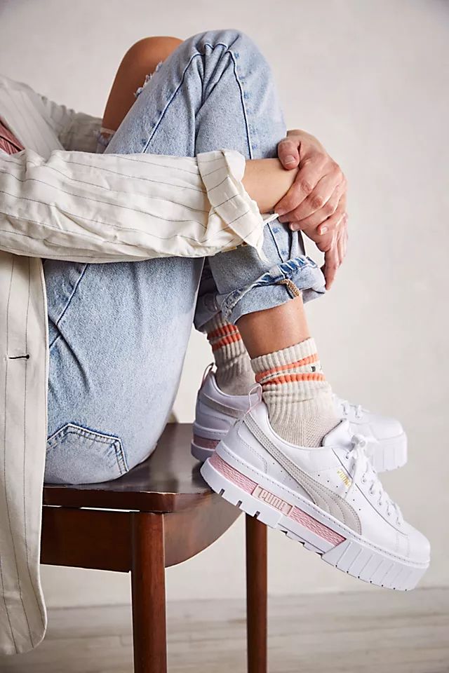 Mayze Leather Sneakers | Free People (Global - UK&FR Excluded)