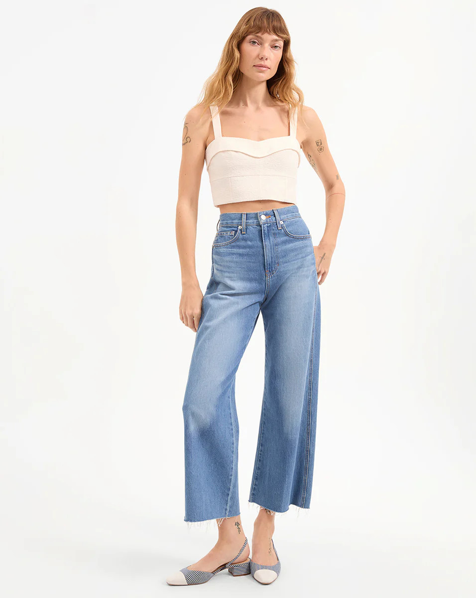 Taylor Cropped Wide-Leg Jean | Veronica Beard
