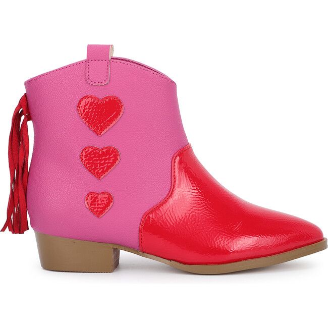 Miss Dallas Heart Cowboy Boot, Pink & Red | Maisonette