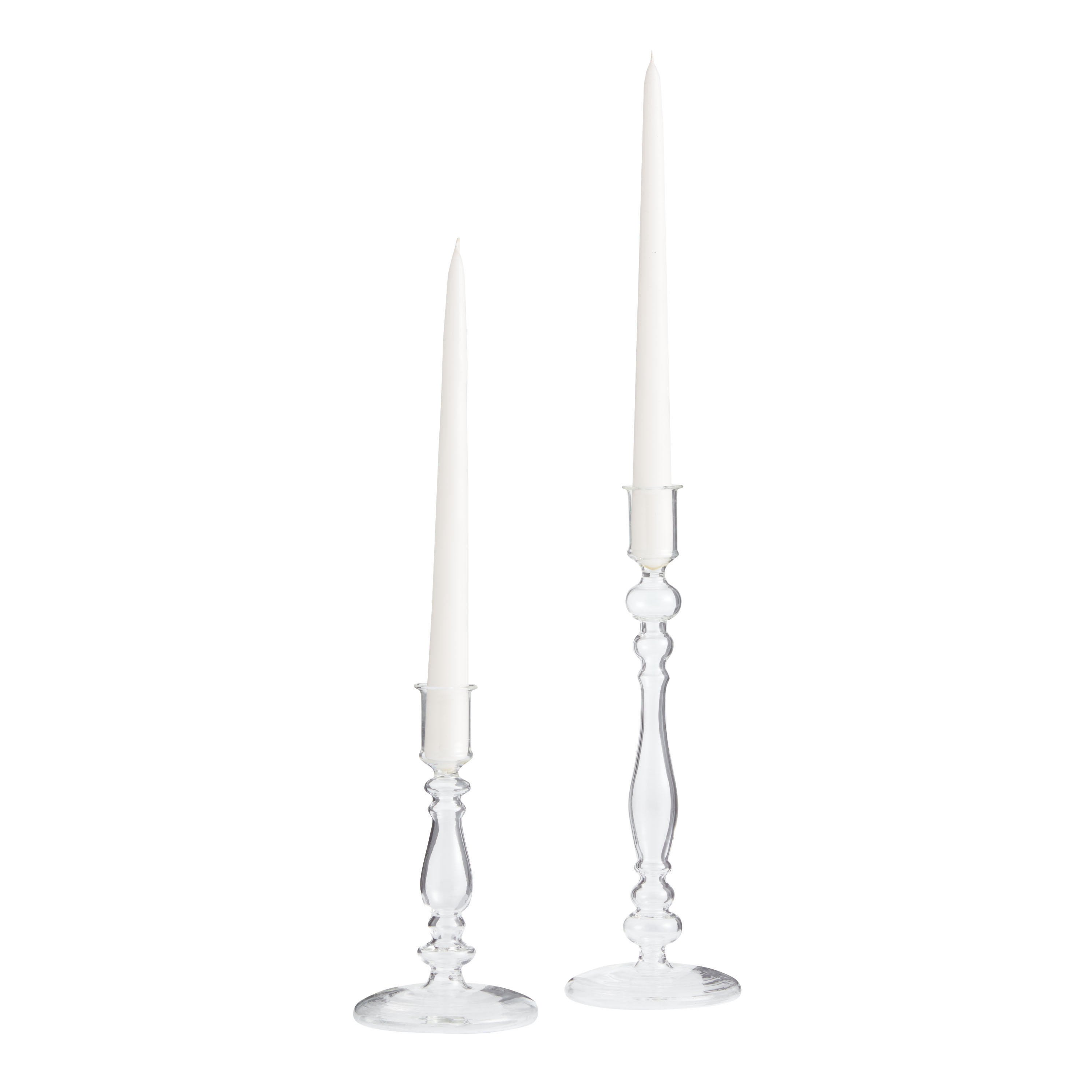 Clear Glass Taper Candle Holder | World Market