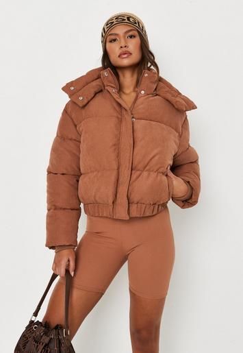 Missguided - Petite Sand Soft Touch Ultimate Plush Puffer Jacket | Missguided (US & CA)