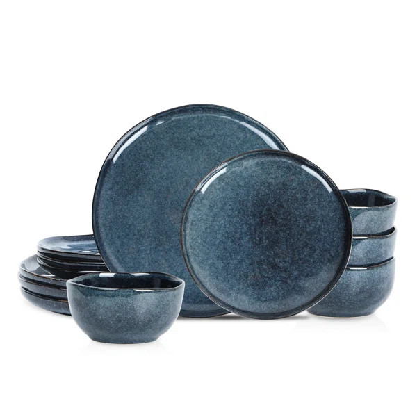 Stone Lain Mirella 12-Piece Dinnerware Set Stoneware | Wayfair North America