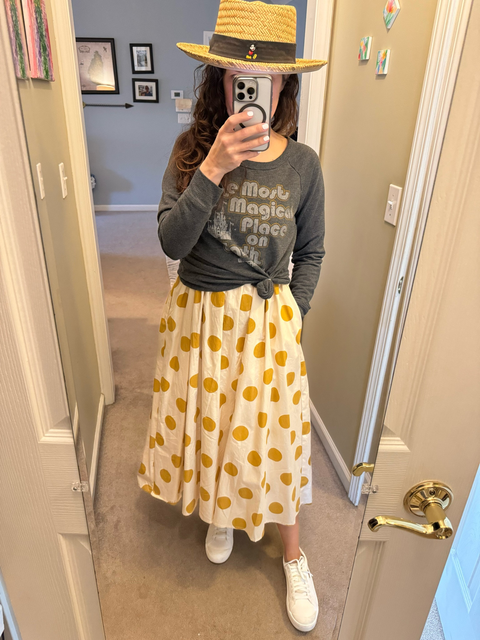 Making this English Factory dress ready for Disney. My hat and sweatshirt are old from Disney World. Linked similar 

#LTKtravel #LTKover40 #LTKSeasonal