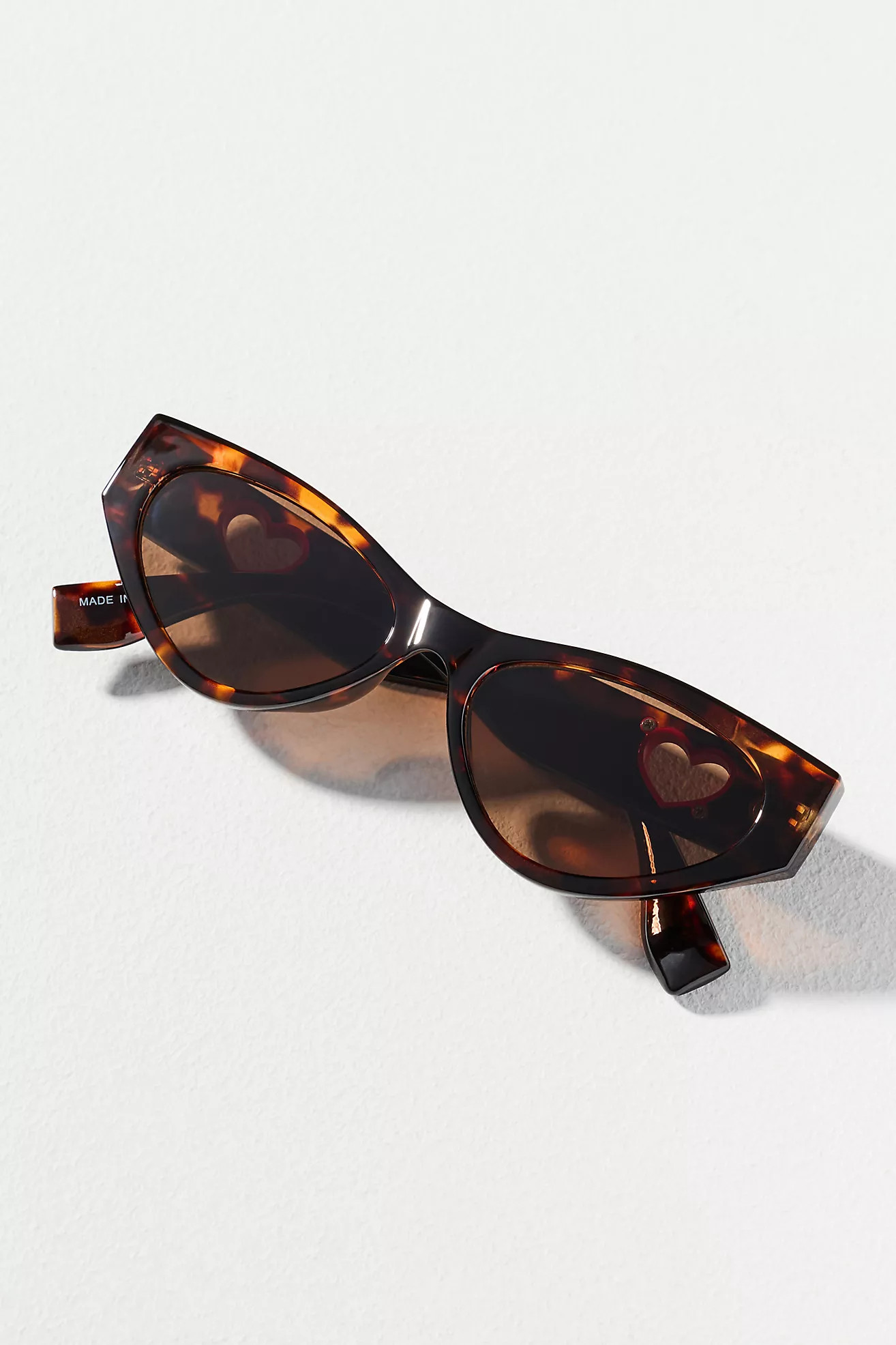 I-SEA Jenni Heart Cutout Cat-Eye Sunglasses | Anthropologie (US)