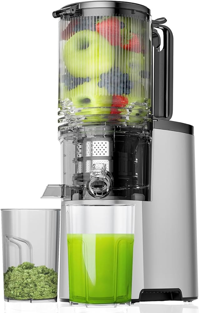 Cold Press Juicer, 5.8" Wide Feed Chute Juice Extractor Machine with 400W, High Juice Yield, Slow... | Amazon (US)