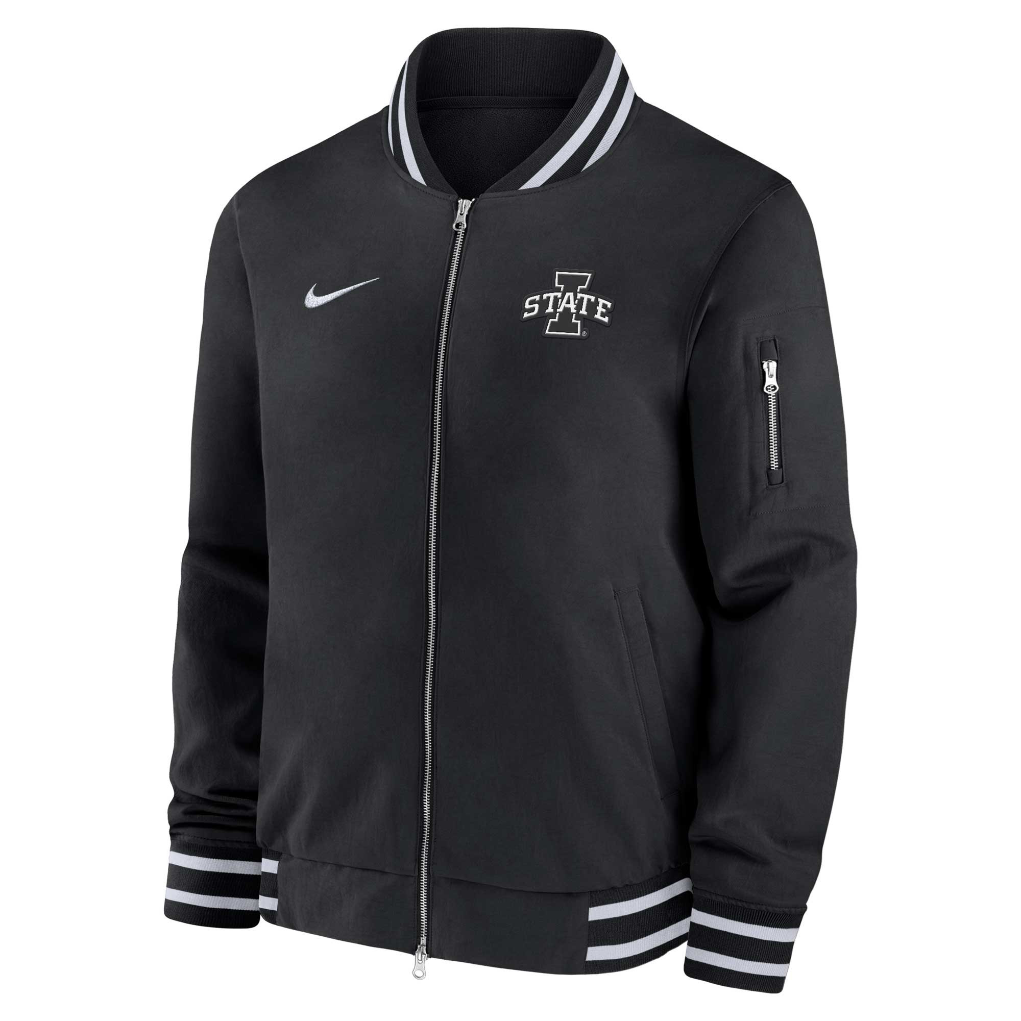 Men's Nike Black Iowa State Cyclones Full-Zip Bomber Jacket | Fanatics