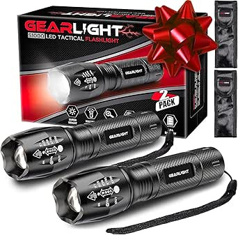 GearLight 2pack S1000 LED Flashlights High Lumens - Mini Flashlights for Camping, Hiking, Walking... | Amazon (US)
