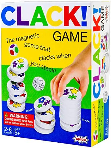 AMIGO Games AMI18002 CLACK! Kids Magnetic Stacking Game with 36 Magnets | Amazon (US)