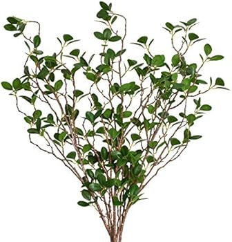 Sunm boutique Artificial Ficus Branches Leaf Spray, Faux Silky Ficus Tree Twig, Banyan Branches R... | Amazon (US)