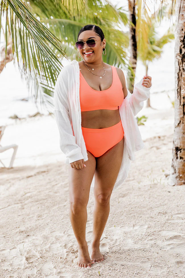 Brightest Days Orange Bikini Bottoms FINAL SALE | Pink Lily