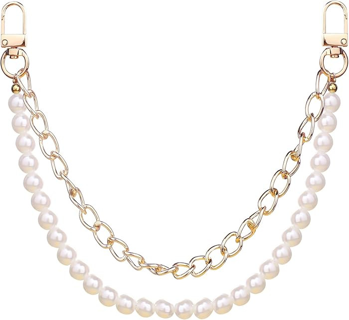 Purse Chain Pearl Bag Chains Purse Charms with Gold Straps Bag Charms for Handbags(1) | Amazon (US)