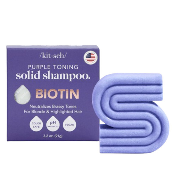 KITSCH - Purple Toning Shampoo Bar for Color Treated & Grey Hair - 91g | Stylevana