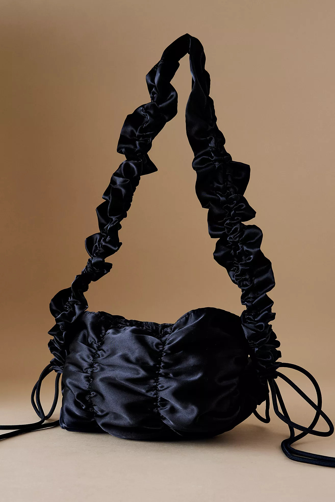 Damson Madder Ruched Satin Shoulder Bag | Anthropologie (UK)