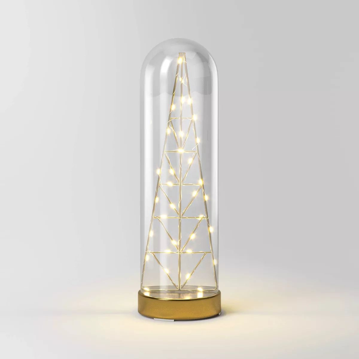 11.75" Battery Operated Lit Christmas Tree Decorative Cloche - Wondershop™ | Target