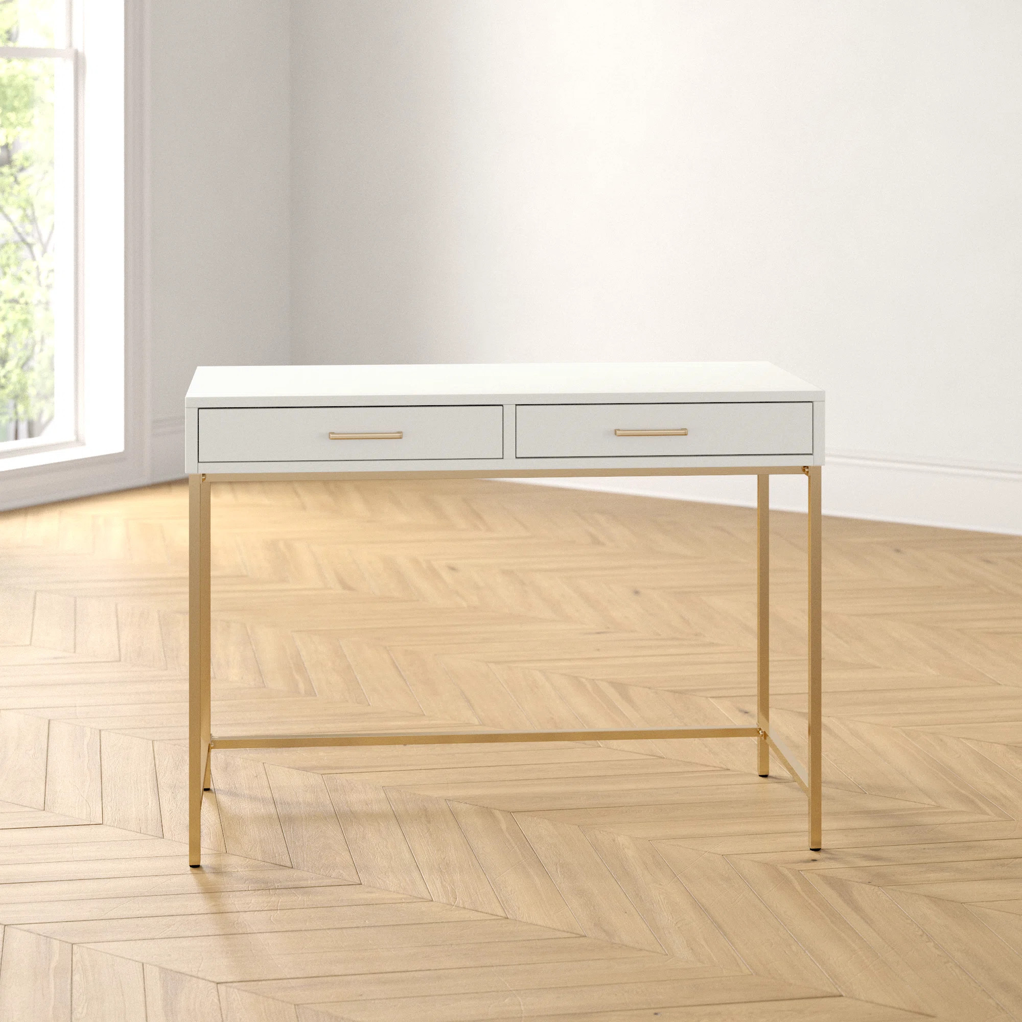 Connie-Leigh Metal Base Writing Desk | Wayfair North America