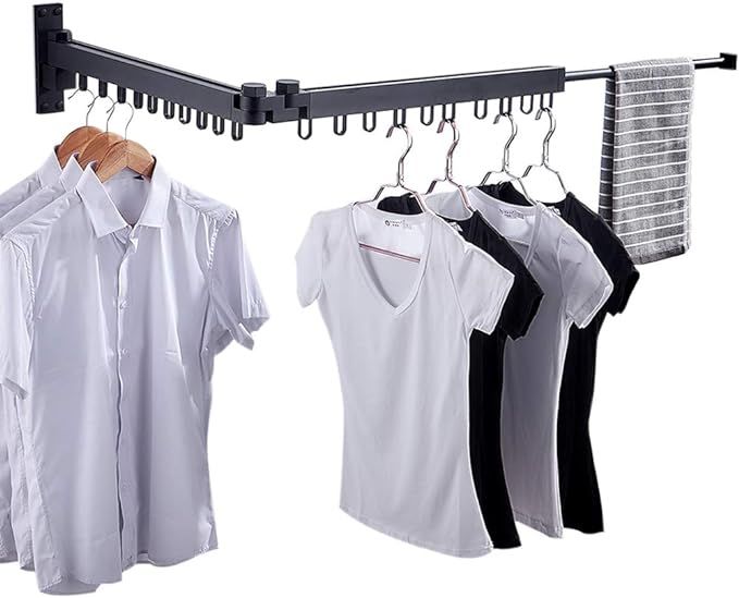 Bakala Wall Mounted Space-Saver, Clothes Drying Rack, Retractable Fold Away Clothes Dry Racks, Ea... | Amazon (US)