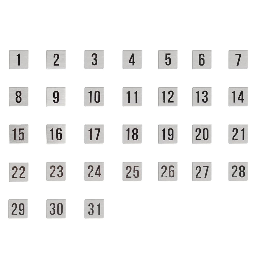 Calendar Magnets Magnet Numbers, Stainless Steel Monthly Magnetic Calendar Numbers Date Magnets (... | Amazon (US)