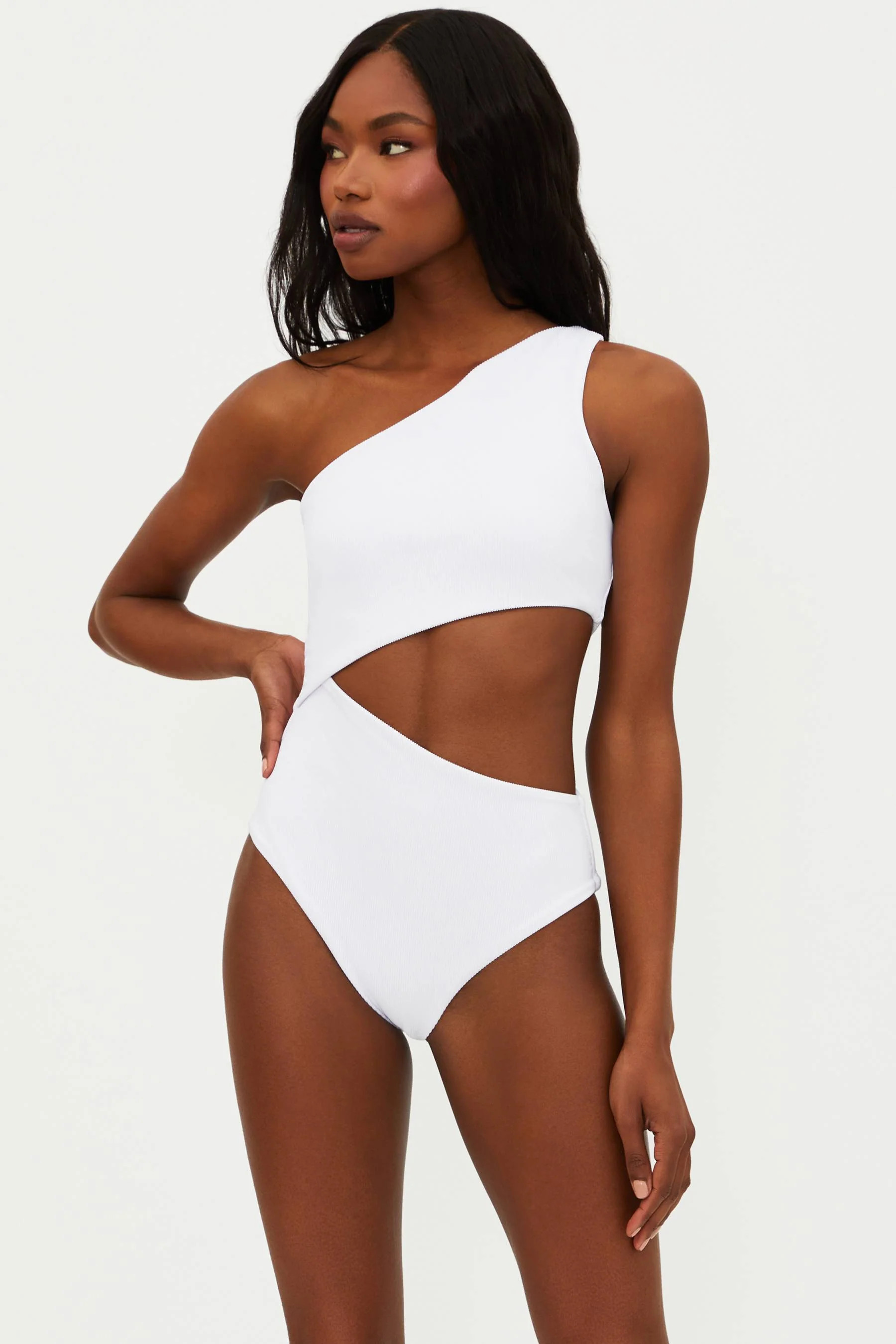 Celine One Piece White | White One Piece Swimsuit | Beach Riot | Beach Riot