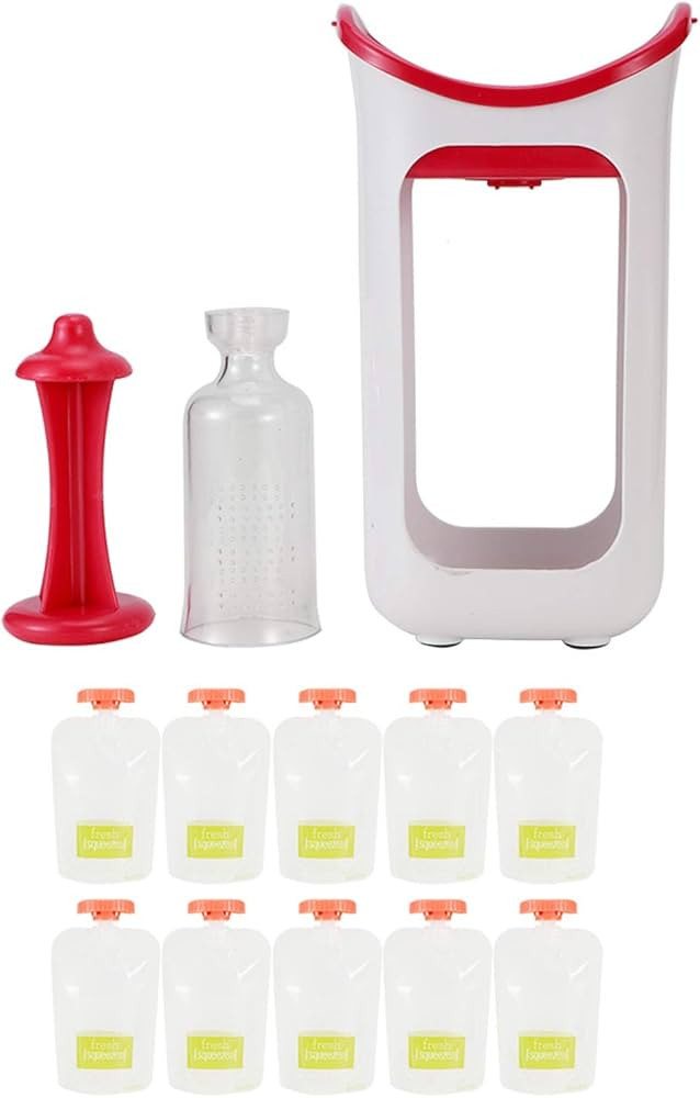 BORDSTRACT 23x13x9.5cm Reusable Food Pouches, BPA Free Pouch Filling Station for semi Solid Food,... | Amazon (US)
