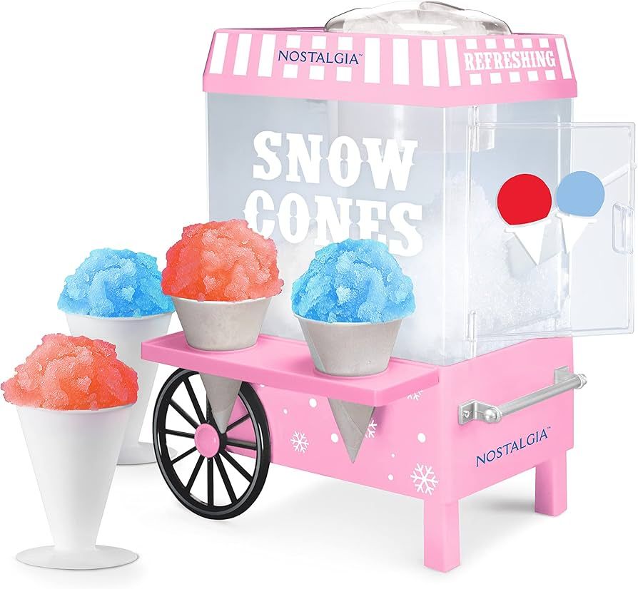 Nostalgia Vintage Countertop Snow Cone Maker Makes 20 ICY Treats Includes 2 Reusable Plastic Cups... | Amazon (US)