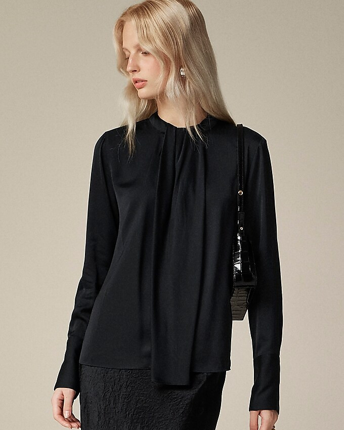Satin drape top | J. Crew US