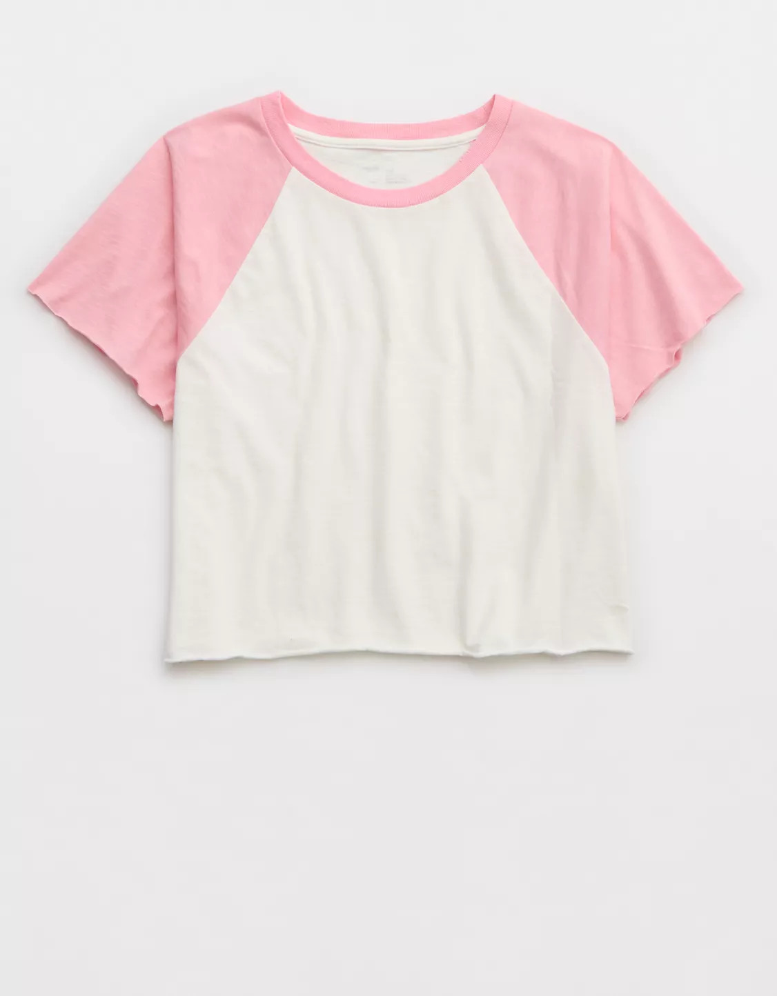 Aerie Cropped Raglan T-Shirt | American Eagle Outfitters (US & CA)