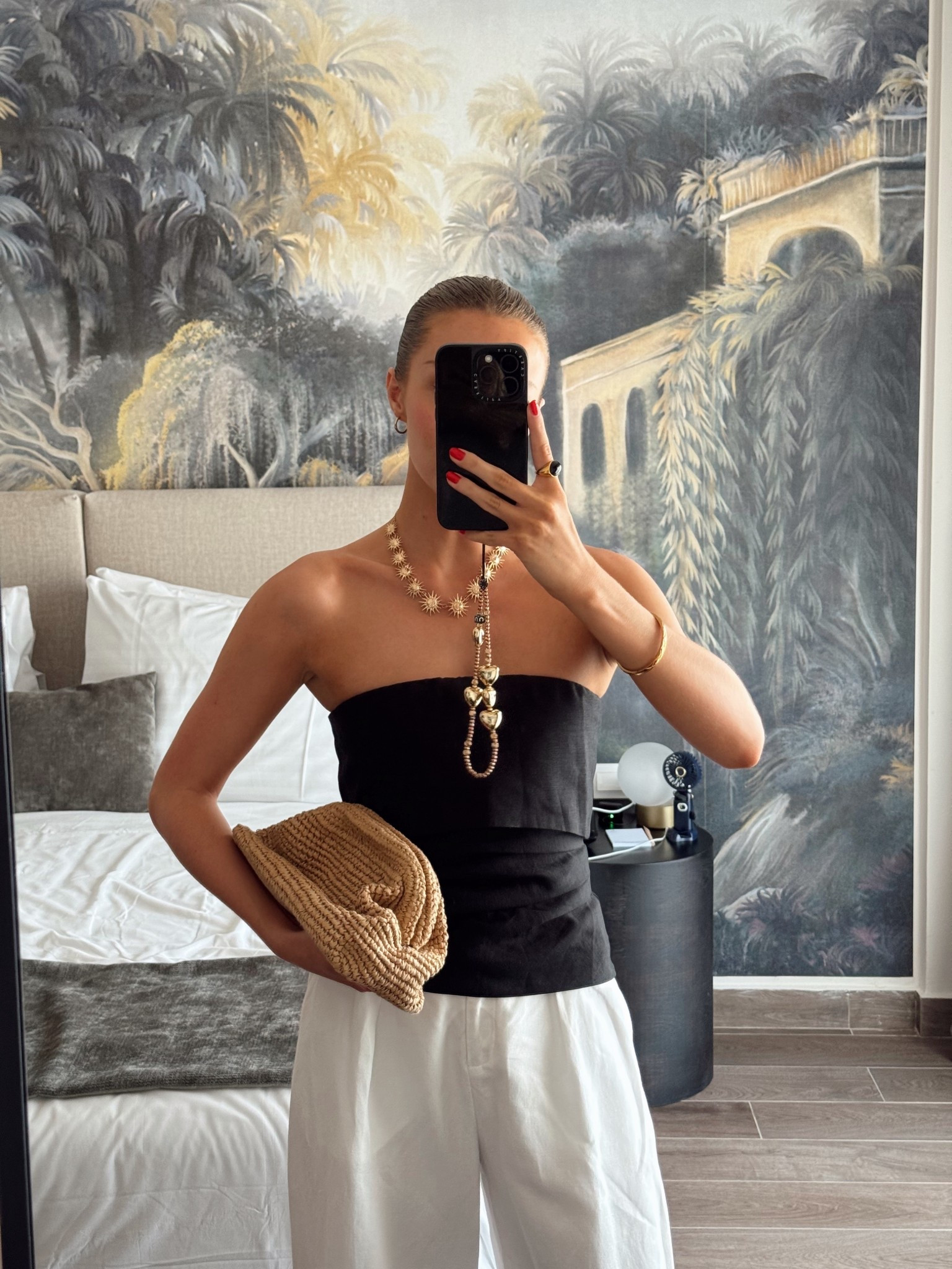 Summer holiday evening outfit, bandeau top, linen trousers 

#LTKsummer #LTKstyletip