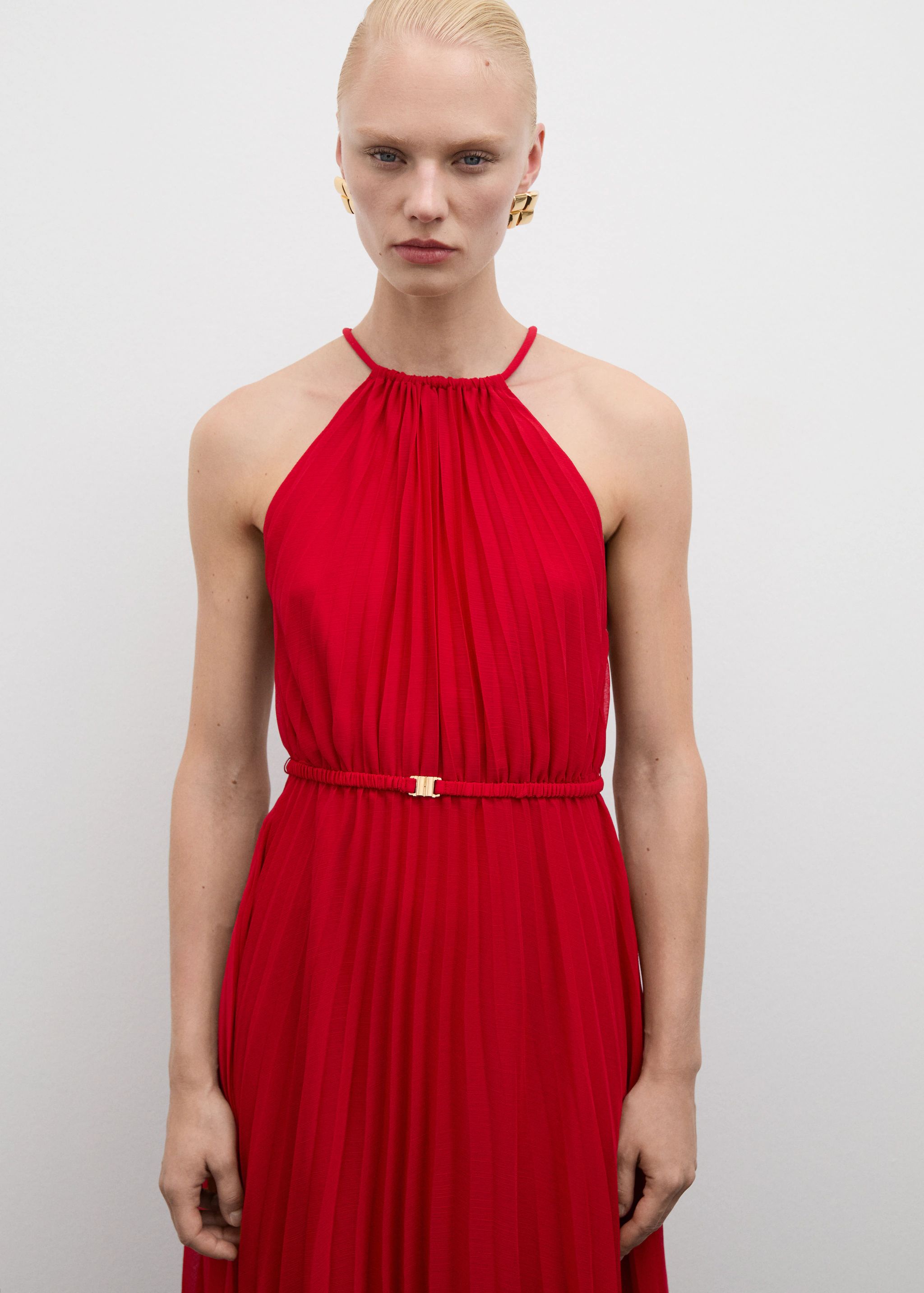 Belt pleated dress | MANGO (US)