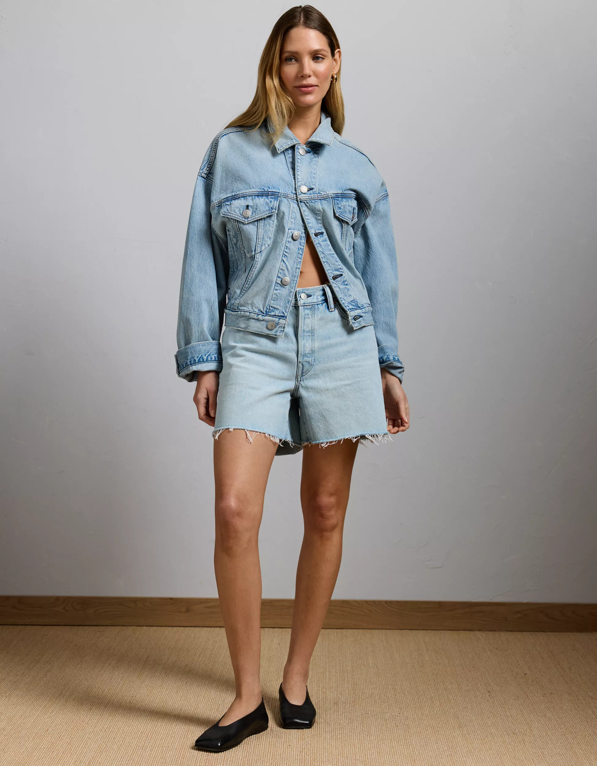 AE77 Premium Baggy Denim Short | American Eagle Outfitters (US & CA)