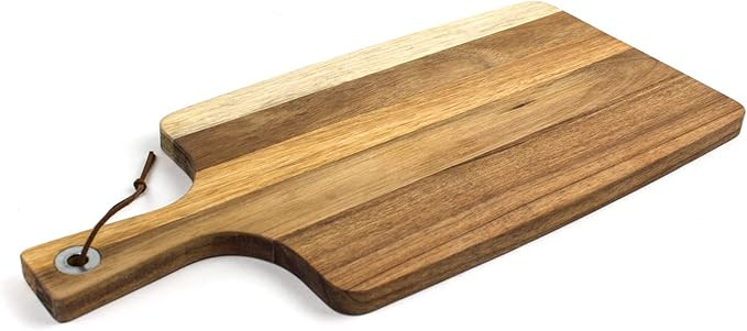 HomePro Premium Acacia Wood Cutting Board with Handle, Wood Serving Board, Cheese Board, Pizza Pe... | Amazon (US)