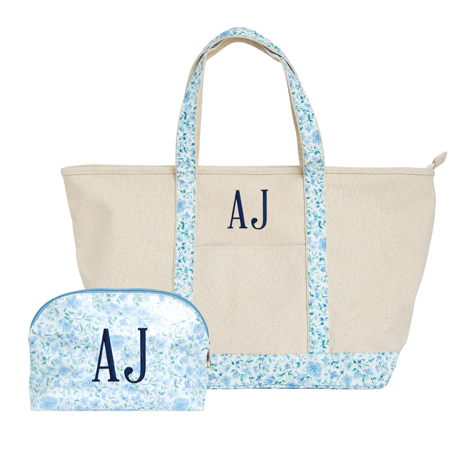 Floral Canvas Tote & Pouch Set | Sprinkled With Pink