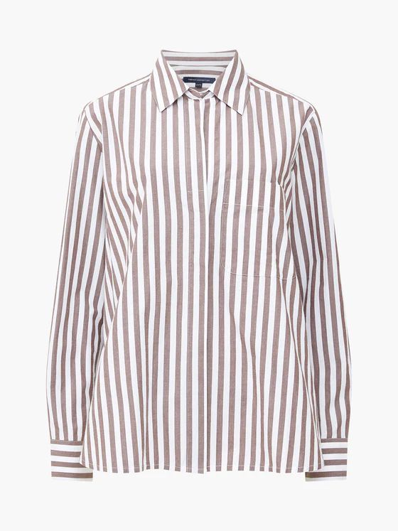 Stripe Poplin Popover Shirt | French Connection (UK)