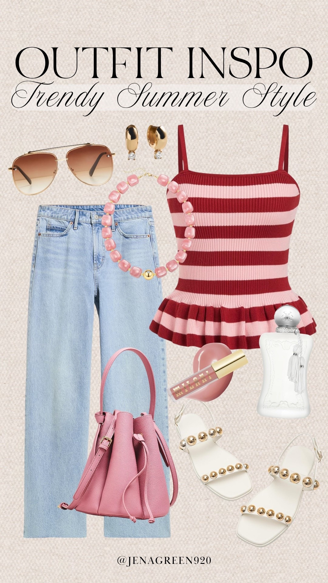 Summer Outfit Inspo | Striped Sweater Tank | High Waisted Jeans | Studded Sandals

#LTKootd #LTKSeasonal #LTKmomlife