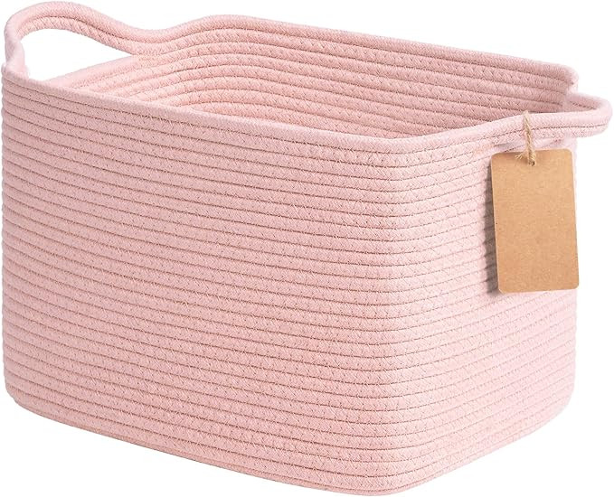 Goodpick Woven Storage Basket for Shelves, Small Baskets for Organizing, Rectangle Baby Nursery b... | Amazon (US)