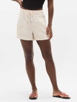 Retreat Linen Mid Rise 4" Short | Athleta