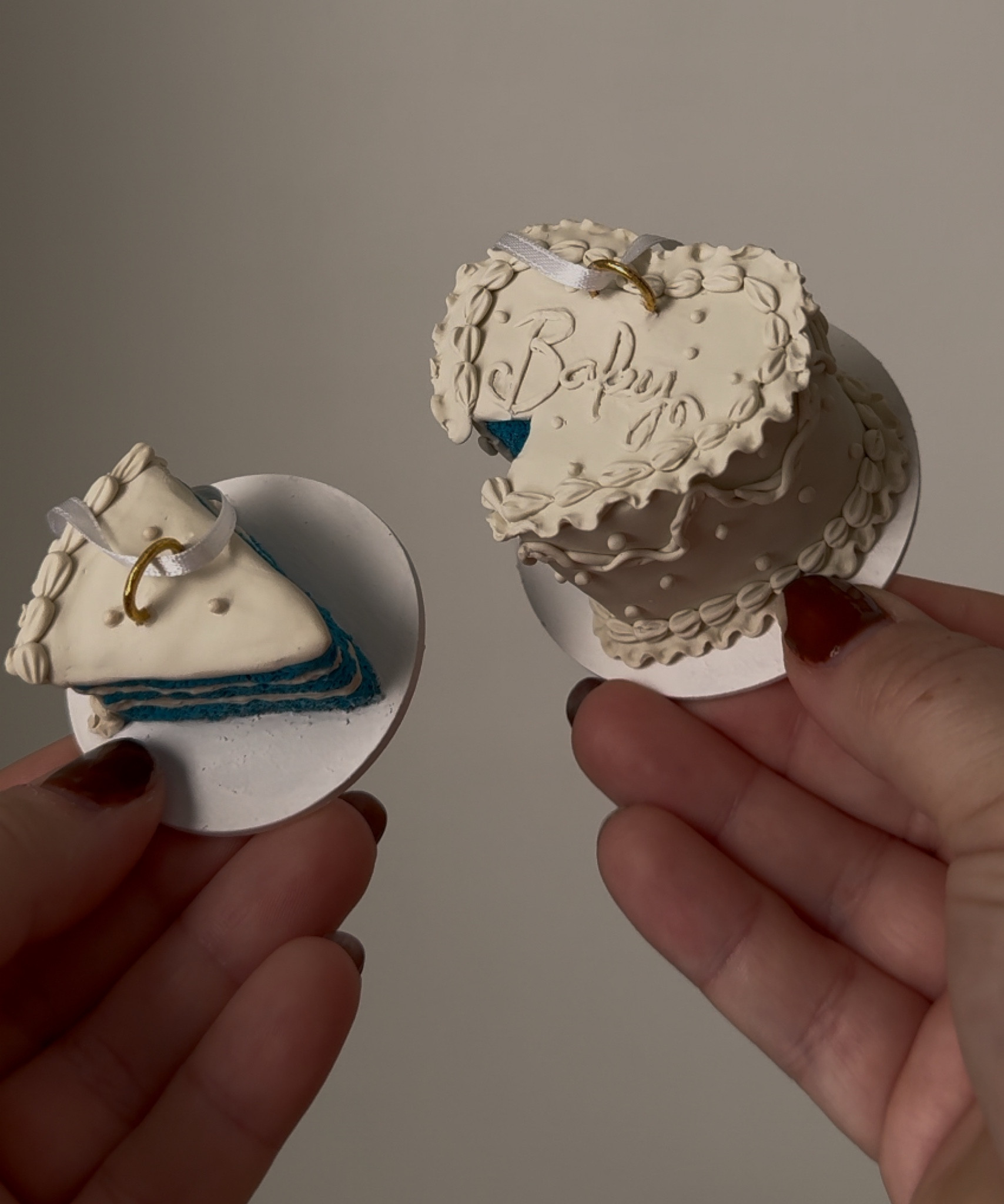 Turning your gender reveal cake into a Christmas ornament >>> 

#LTKSeasonal #LTKBaby #LTKFamily